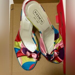 Coach Women's Colorful Satin Heels
